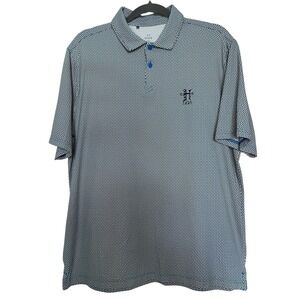 Under Armour ISO Chill Loose Fit Polo Mens Size Large Blue Yellow Geometric